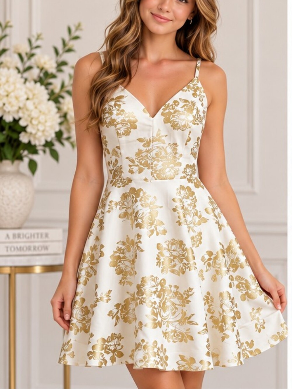 B. Darlin Women’s Floral Fit & Flare Dress – Size 9/10